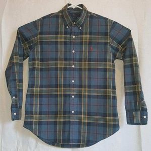 Men's Plaid Polo by Ralph Lauren Button Up